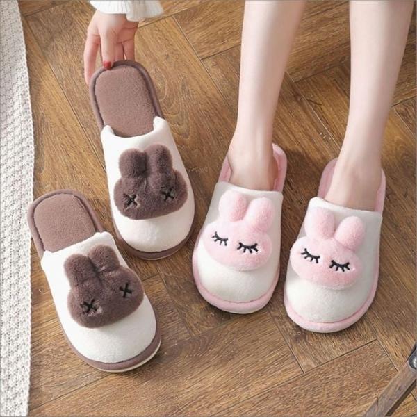 토끼 캐릭터실내화 겨울 거실슬리퍼 폭신 방한슬리퍼