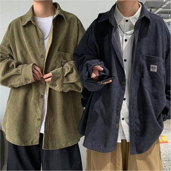 남성 골덴남방 캐주얼셔츠 코듀로이 루즈핏 겨울남방 3색