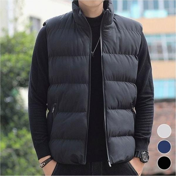 남성 경량 패딩조끼 데일리 베스트 레이어드 쪼끼 하이넥