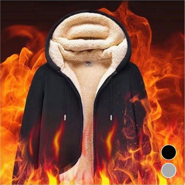 남성 후리스 인조양털 안감 기모 후드집업 겨울 보온