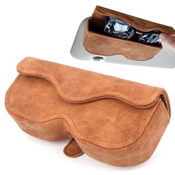 차량용 선글라스 케이스 브라운 거치대 수납 안경