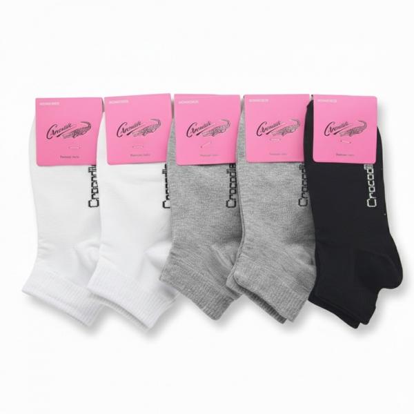 크로커다일 여성 무지 단목양말 색상랜덤 5켤레