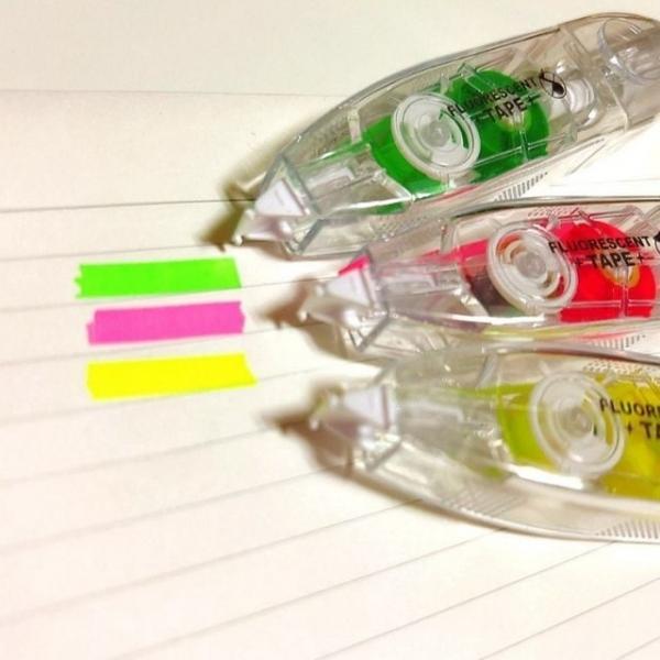 다이어리꾸미기 수정테이프식 형광펜