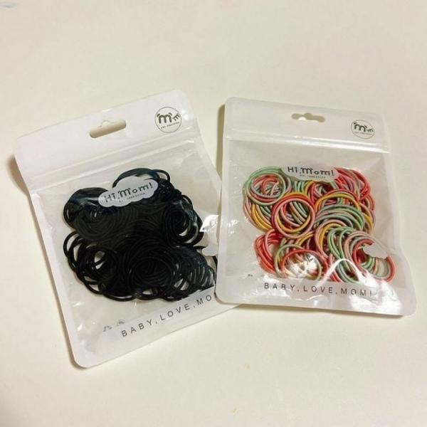 100개들이 헤어고무줄 머리끈