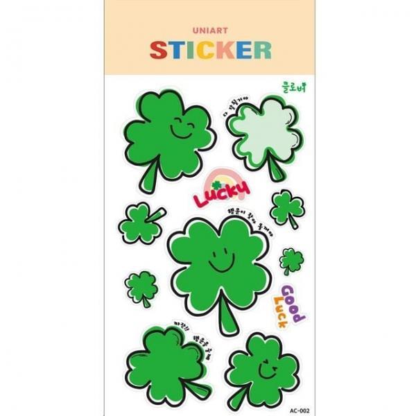JMds 유니아트 칭찬스티커 (스티커) 교육용 무광 스티커 (클로버)