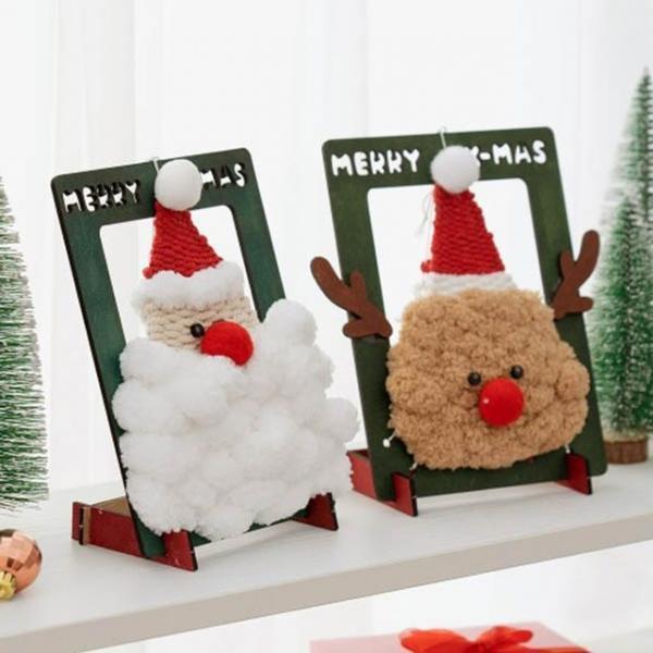 크리스마스 위빙아트 액자 만들기