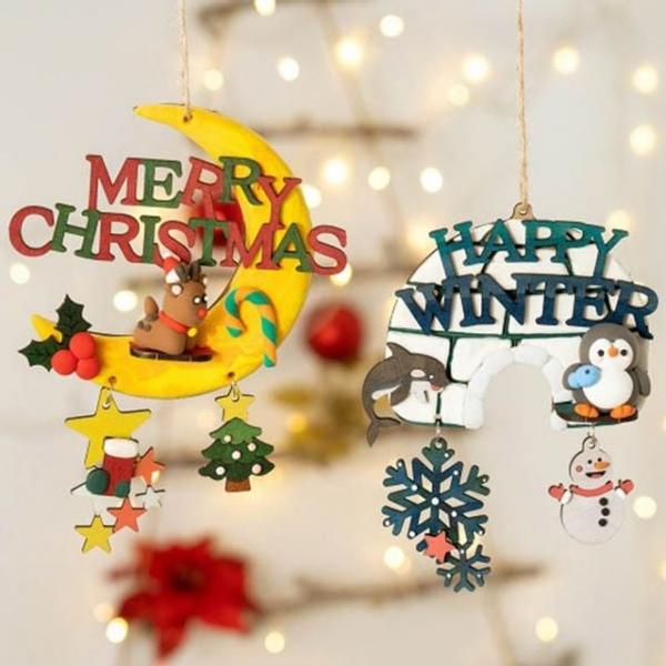 클레이 겨울모빌 만들기