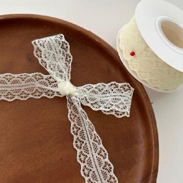 레이스 리본 선물포장 꽃다발포장리본 22M 테이프 레이스 크리스마스 재로 선물포장 오간디 끈 리본 예쁜