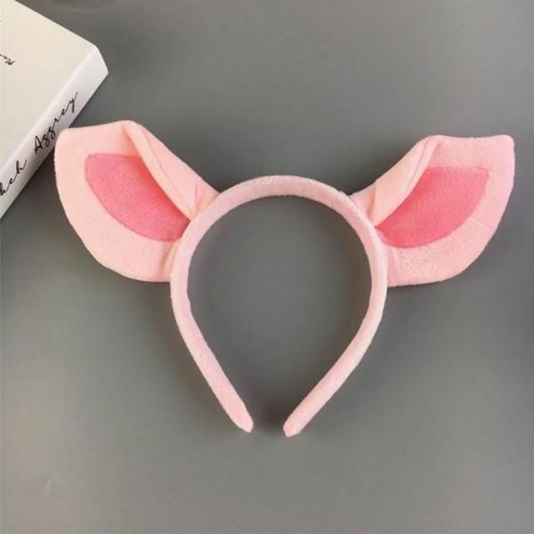 큐티 돼지 머리띠 파티용품 학예회 인싸템 재밌는선물 털머리띠 웃긴머리띠 돼지머리띠 크리스마스용품