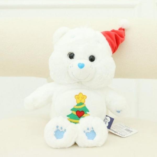 화이트 곰 중형 케어베어 인형 25cm 크리스마스 봉제 애착 생일 인형 곰 안고자는