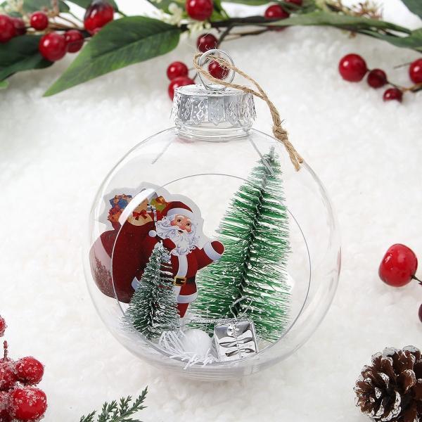 스노우 투명 장식볼(12cm) (산타선물)