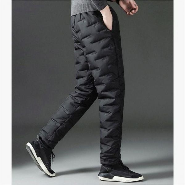 남성 겨울 방한 패딩바지 엠보 누빔 시보리 팬츠
