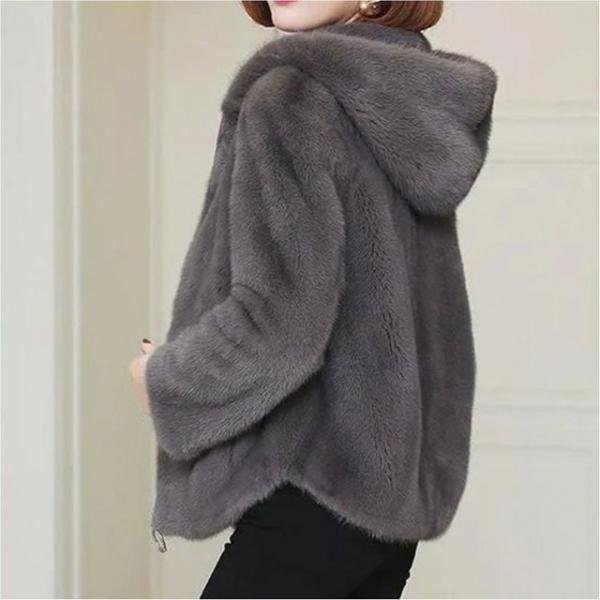 여성 페이크퍼 털 후드 자켓 따뜻한 겨울 연말룩 3색