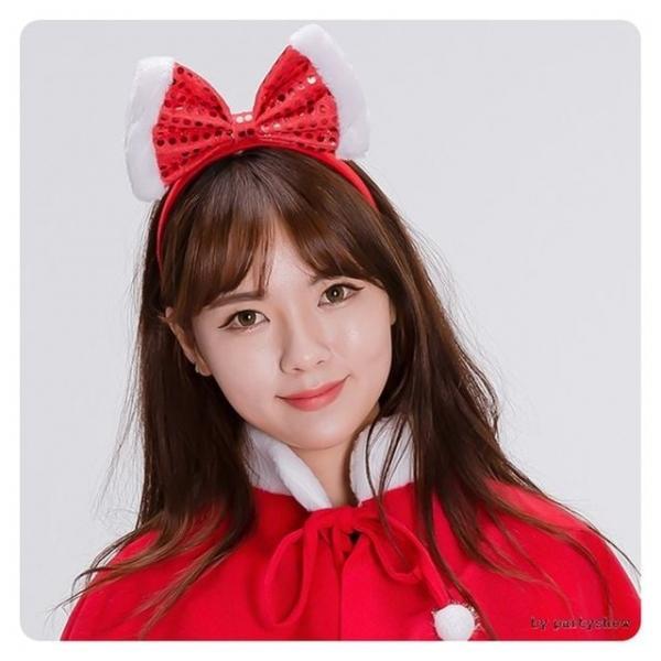 PWM - DK 크리스마스빨간리본머리띠