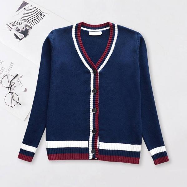 (대여) 남녀공용 네이비블루 니트 스웨터 가디건 교복