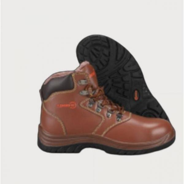 겨울 안전화 털 브라운 작업화 방한 보호 255