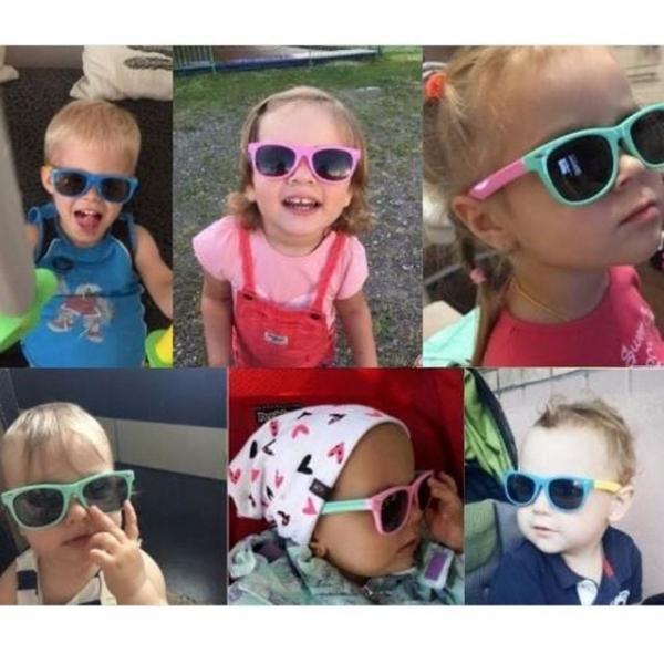 키즈 어린이 유아동 컬러 배색 선글라스 케이스 증정