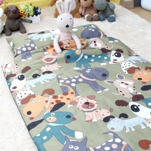 순면 100% 유아 어린이집 낮잠 이불 배게 침구 세트 강아지