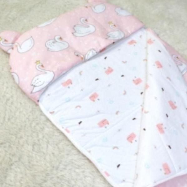순면 아기 유아 침낭 어린이집 낮잠 이불 배게 세트 백조
