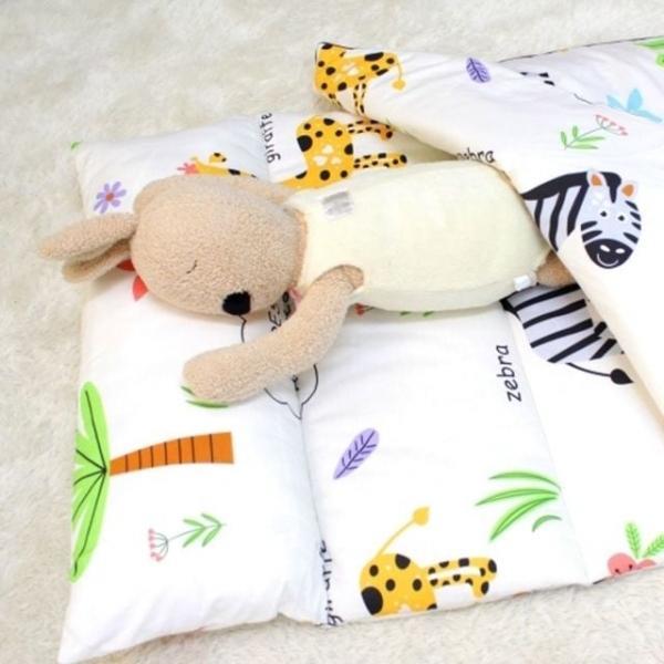 순면 100% 유아 어린이집 낮잠 이불 배게 침구 세트 가방 사파리