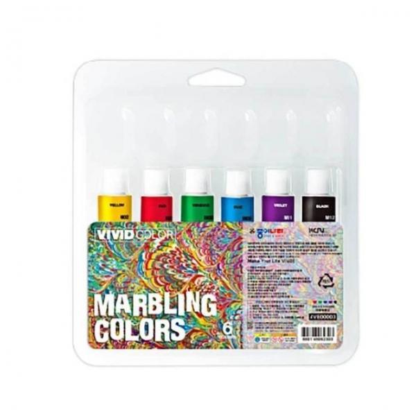 마블링 물감 12ml 6색 세라믹 소품