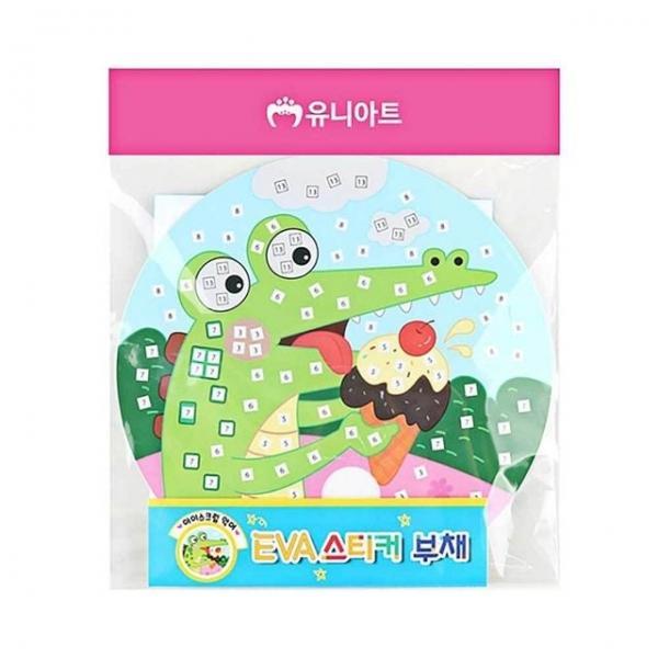 10개입 DIY부채 스티커붙이기 미술용품