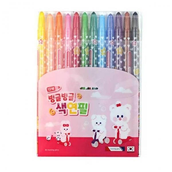 빙글빙글 색연필 12색 초등입학 부드러운
