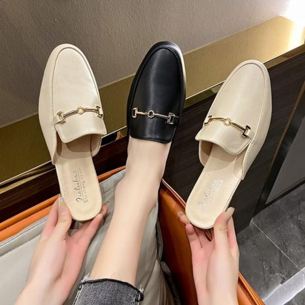 골드체인 블로퍼 여성 데일리슬리퍼 클래식로퍼 뮬슈즈