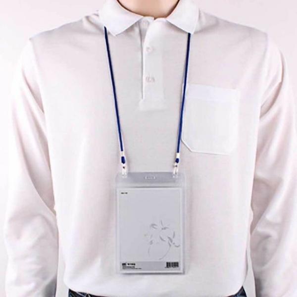 세로형 ID카드목걸이 출입카드목걸이 송년회명찰