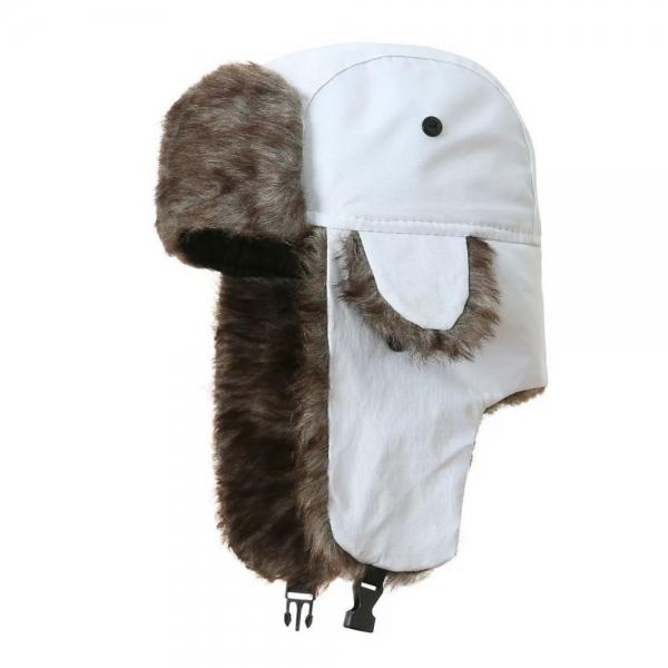 겨울 방한 귀달이 군밤 모자 귀마개 털모자 (화이트)