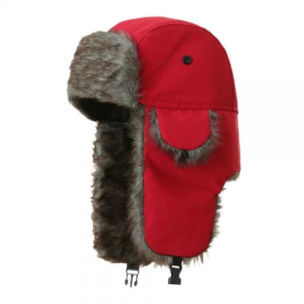 겨울 방한 귀달이 군밤 모자 귀마개 털모자 (레드)