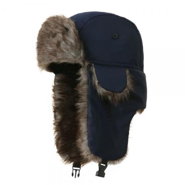 겨울 방한 귀달이 군밤 모자 귀마개 털모자 (네이비)