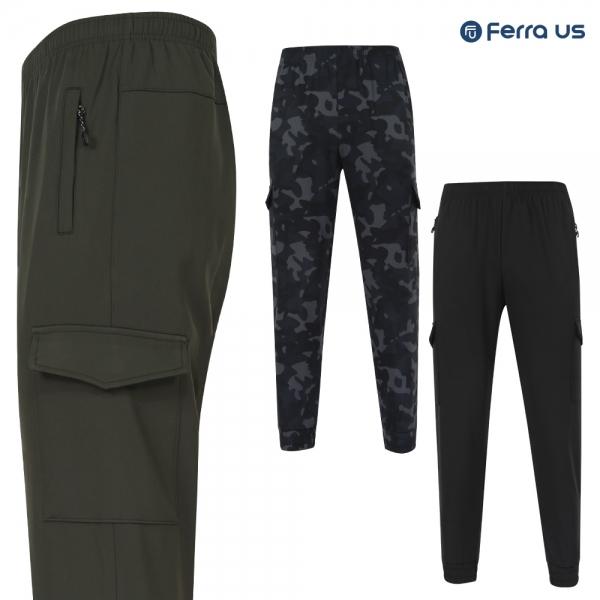 페라어스 남성 가을용 허리주름 스판 카고 조거바지 OCPF5SR8626