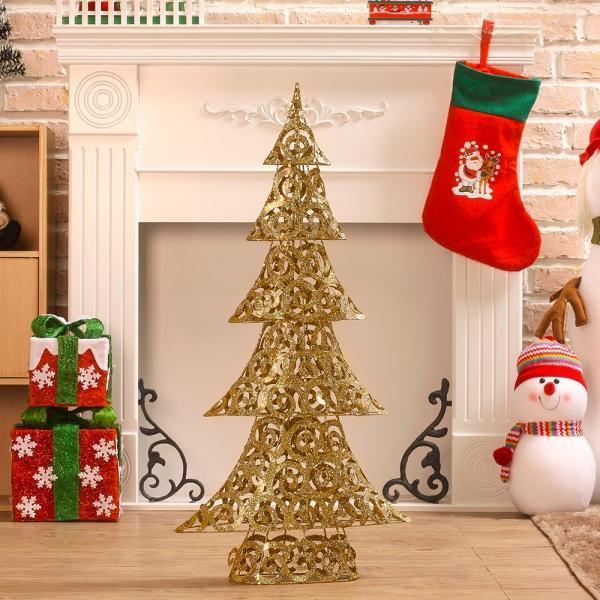 스팽글 크리스마스 장식(캉캉 골드 트리) 장식트리