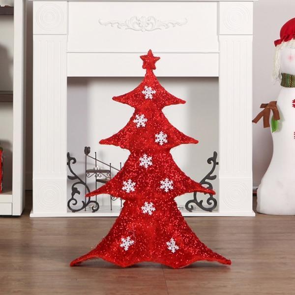 크리스마스트리 4단 철제 미니트리(레드) 탁상트리