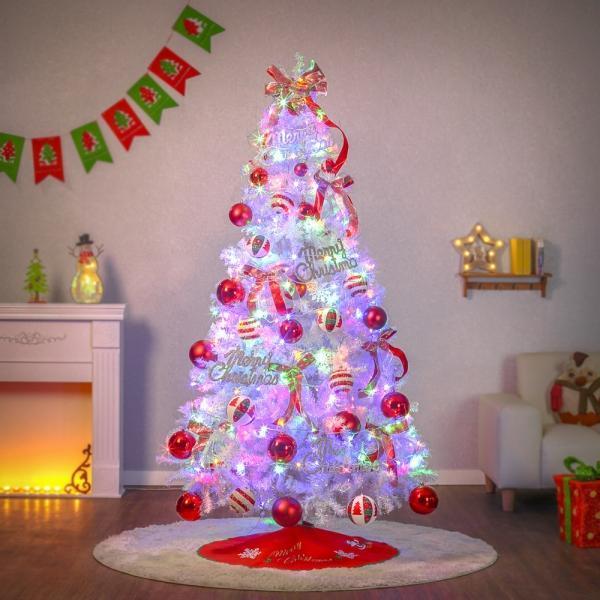 210cm 해피 롤리팝 화이트트리 풀세트 크리스마스트리