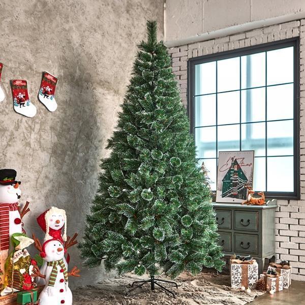 240cm 뉴리얼 솔잎 눈꽃 트리 고급 크리스마스 트리