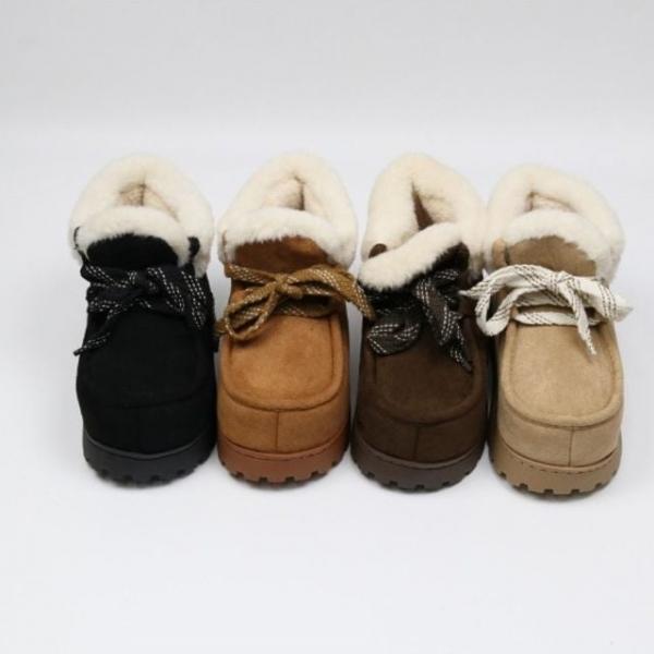 WY532 벨카 털안감 여성 방한 털신발 모카신