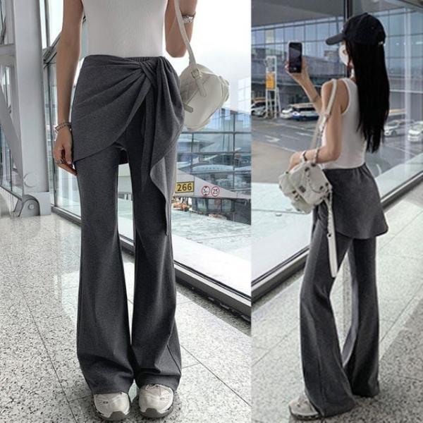 랩 치마 레깅스 부츠컷 팬츠 여성 트레이닝