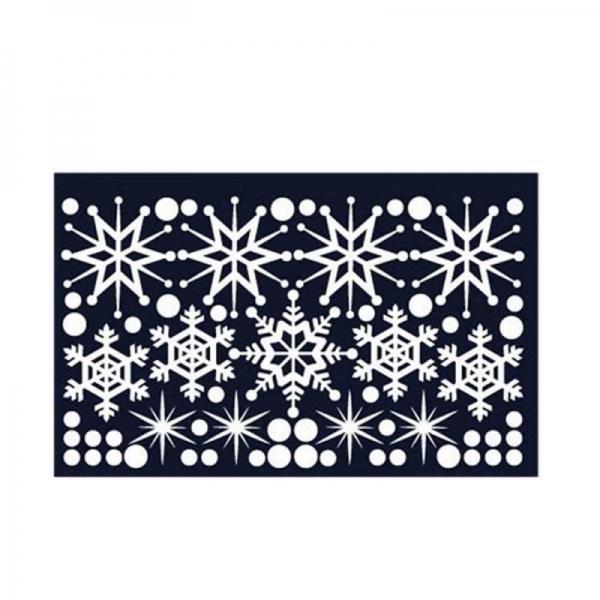 크리스마스 스티커 장식 겨울눈꽃 중형 01