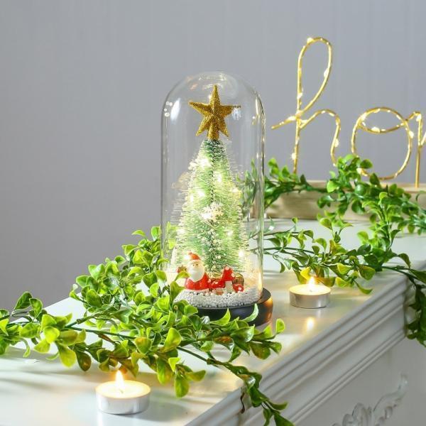 LED 유리돔 크리스마스 트리 무드등(산타) 미니트리