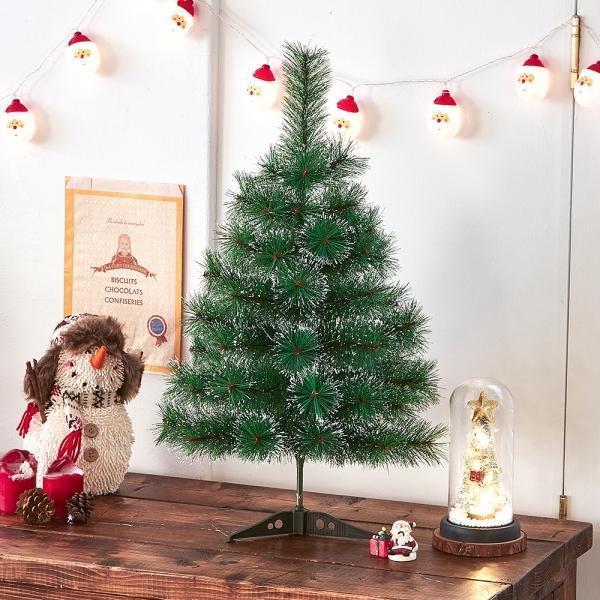 60cm 뉴리얼 솔잎 눈꽃 트리 크리스마스 미니트리