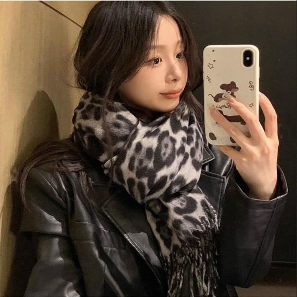 호피머플러 겨울 머플러 목도리 호피목도리 레오파드