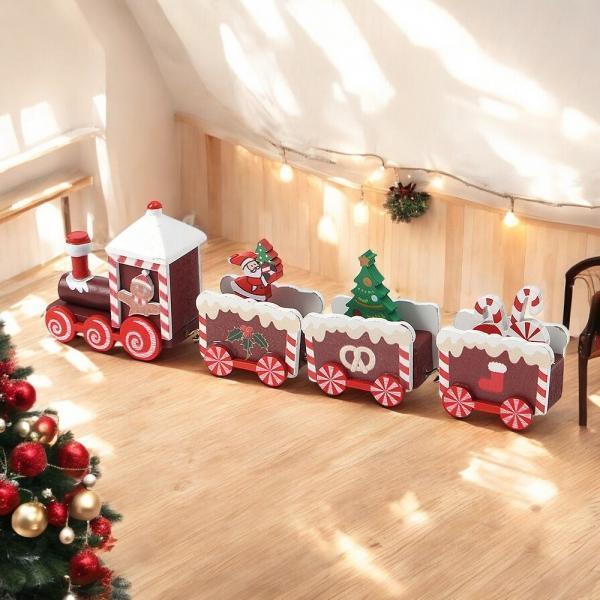 메리 크리스마스 원목 기차(쿠키) 성탄절 장식