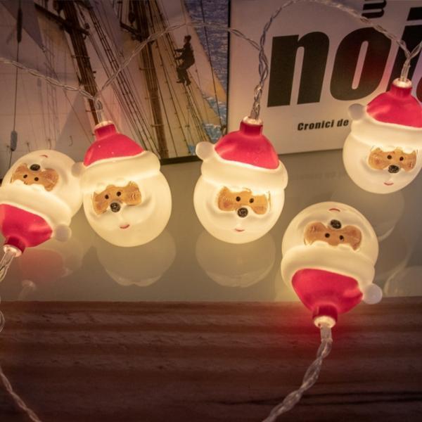 10구 LED 산타 가랜드 전구(1.5m) 크리스마스조명