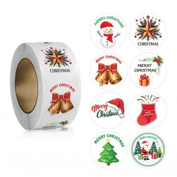 8종 크리스마스 스티커 성탄절 500pcs 다꾸 S3201