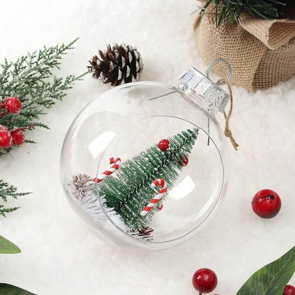 스노우 투명 장식볼(12cm) (지팡이트리)