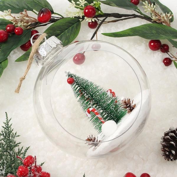 스노우 투명 장식볼(15cm) (지팡이트리)