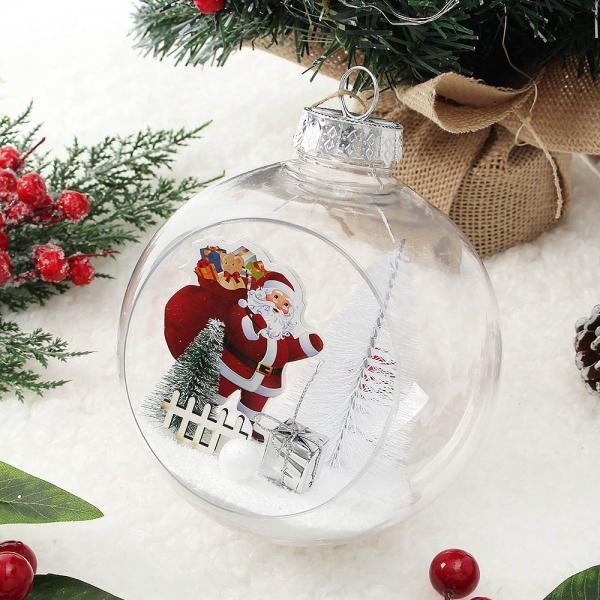 스노우 투명 장식볼(15cm) (산타선물)