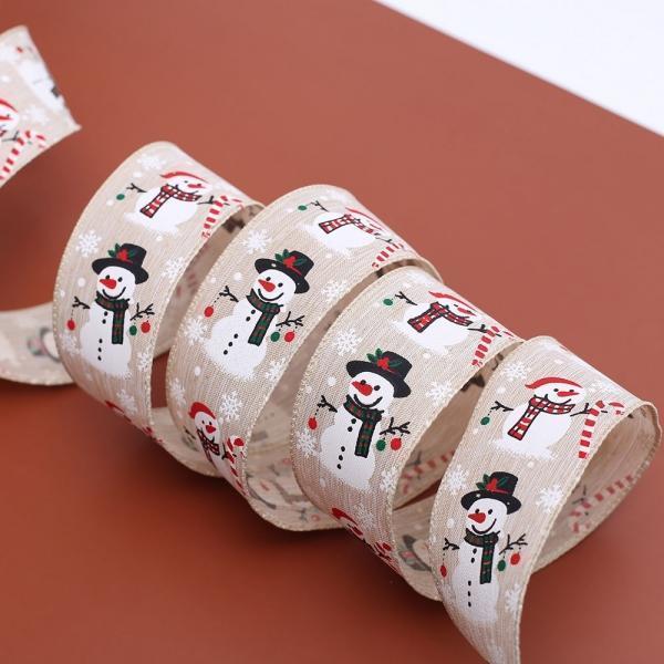 눈사람 선물포장 리본공예 크리스마스 리본 끈 띠 3m